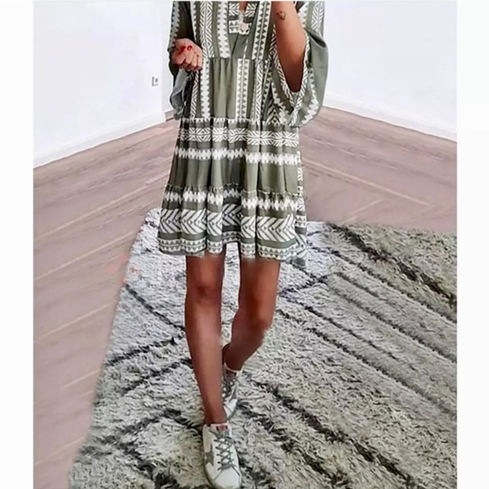 5⭐️Fave!! The Alpine dress in Moss - Picture 3 of 5